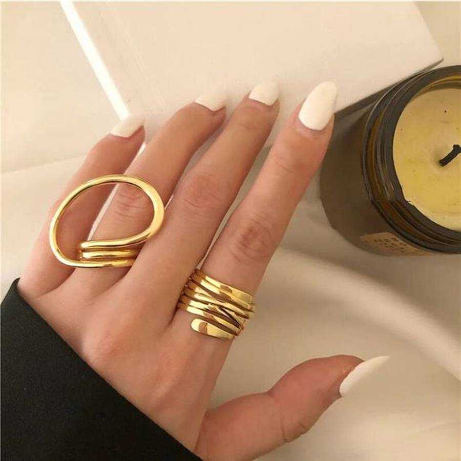 انگشتر طلا زنانه بدون نگین با قیمت